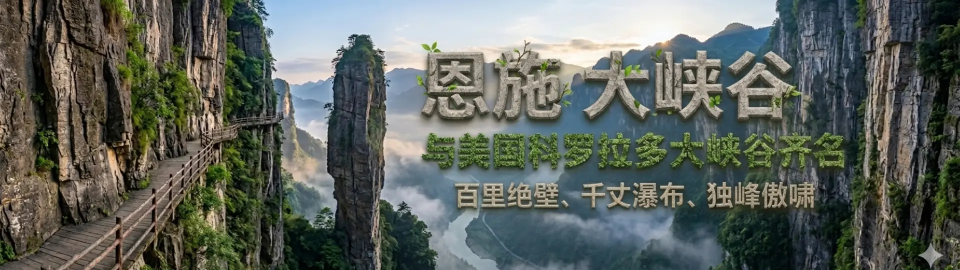 恩施大峡谷旅游攻略 - 一柱香、绝壁栈道、云龙地缝，地球最美伤疤